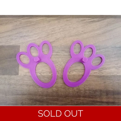 Easter Bunny Paw Prints 2 Piece Stencil Set 3D Printed